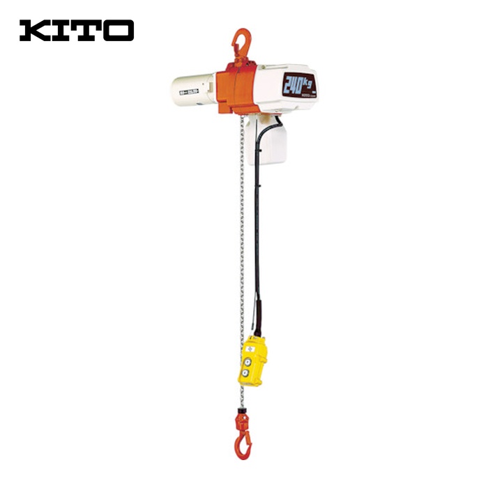 キトー EDX10ST 電気チェーンブロック EDX形 キトーセレクト 定格荷重100kg 揚程3m 単相200V 2速形 EDX10ST (1台)|工具ランドこだわり館
