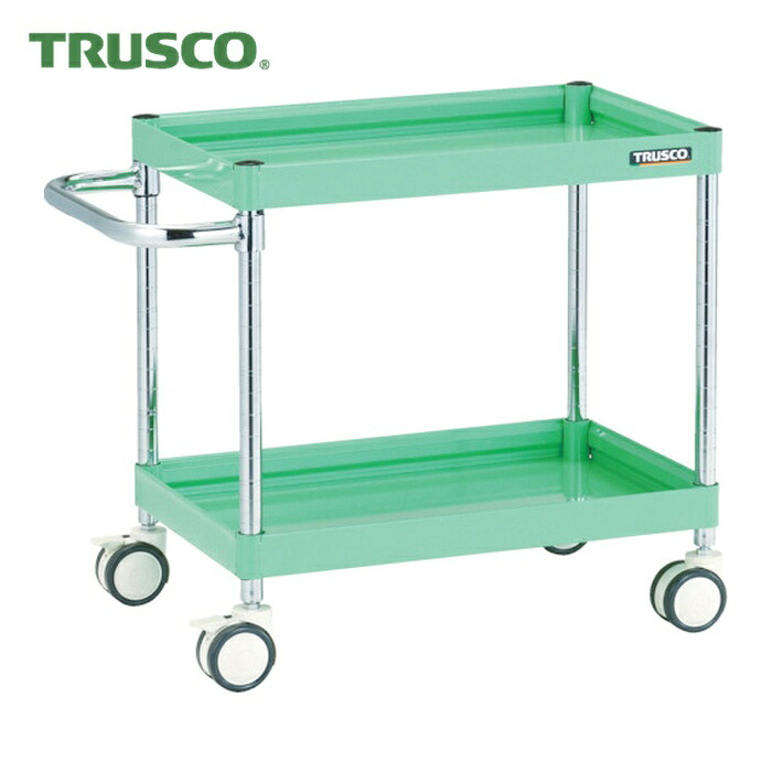 トラスコ TRUSCO ツールワゴン ファルコンワゴン 600×400 ウレタン双輪車 ヤンググリーン (1台) FAW-662D-YG