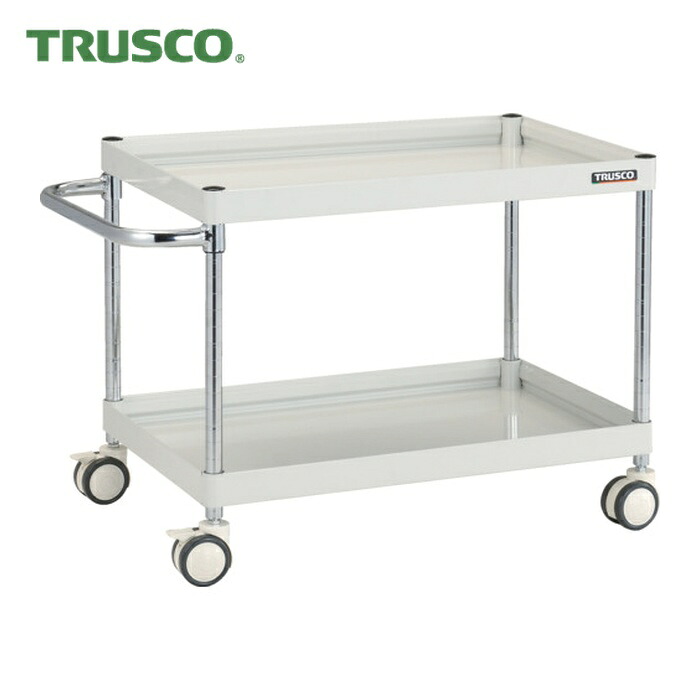 トラスコ TRUSCO ツールワゴン ファルコンワゴン 750&times;500 ウレタン双輪車 ホワイト (1台) FAW-672D-W｜工具ランドこだわり館