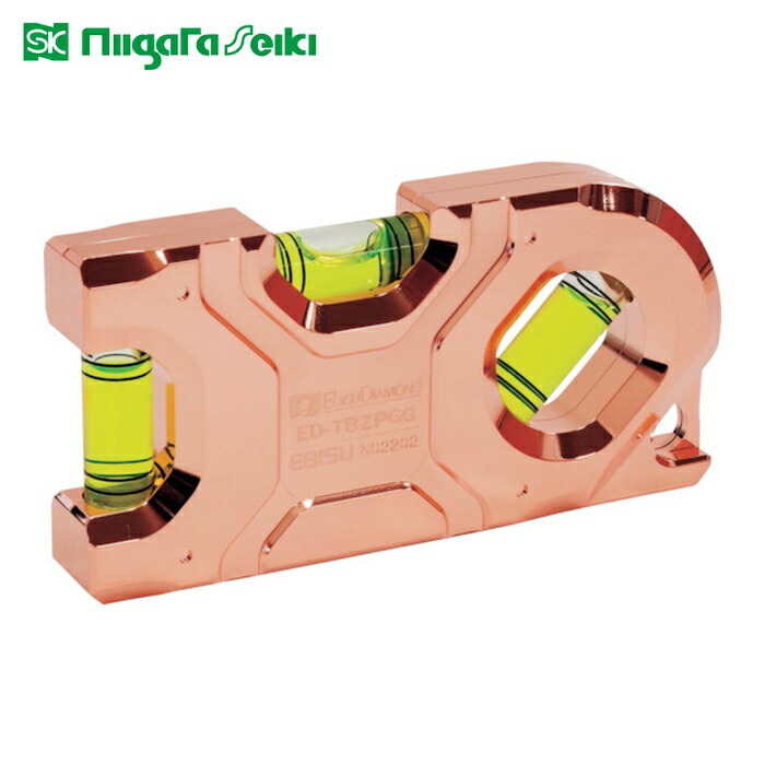 SK 新潟精機 ED-TBZPGG 水平器 鳶レベル零 ピンクゴールド (1個)