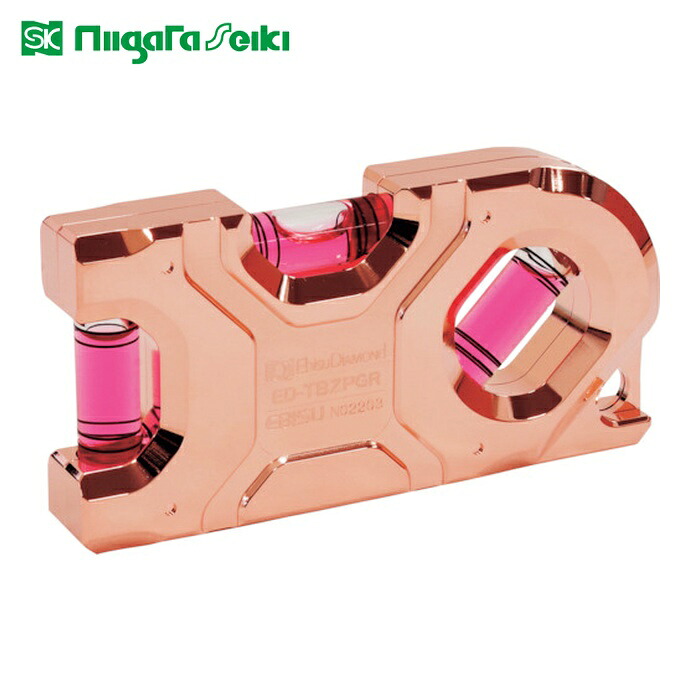 SK 新潟精機 ED-TBZPGR 水平器 鳶レベル零 ピンクゴールド (1個)