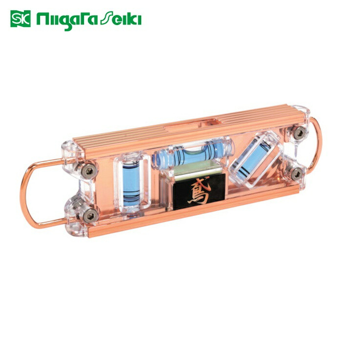 SK 新潟精機 ED-TBPPGBL 気泡管水準器器 鳶気泡管水準器PRO サクラ色ゴールド (1個)