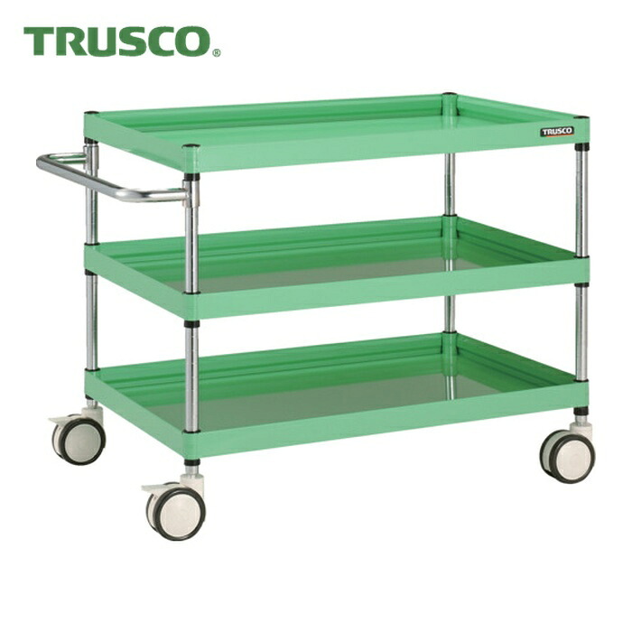 トラスコ TRUSCO ツールワゴン ファルコンワゴン 900×600 ウレタン双輪車 ヤンググリーン (1台) FAW-793D-YG