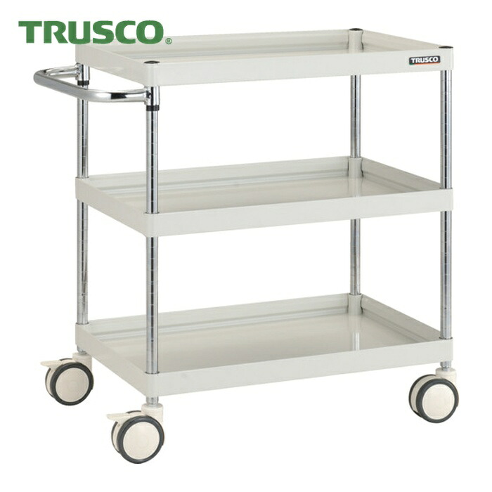 トラスコ TRUSCO ツールワゴン ファルコンワゴン 900&times;600 ウレタン双輪車 ホワイト (1台) FAW-993D-W｜工具ランドこだわり館
