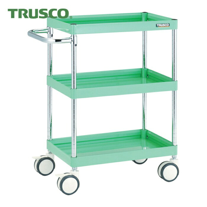 トラスコ TRUSCO ツールワゴン ファルコンワゴン 900×600 ウレタン双輪車 ヤンググリーン (1台) FAW-993D-YG