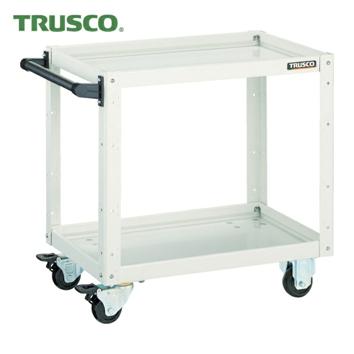 トラスコ TRUSCO ツールワゴン イーグルワゴン 600X400XH600 ウレタン車輪 ホワイト (1台) EGW-662U-W|工具ランドこだわり館