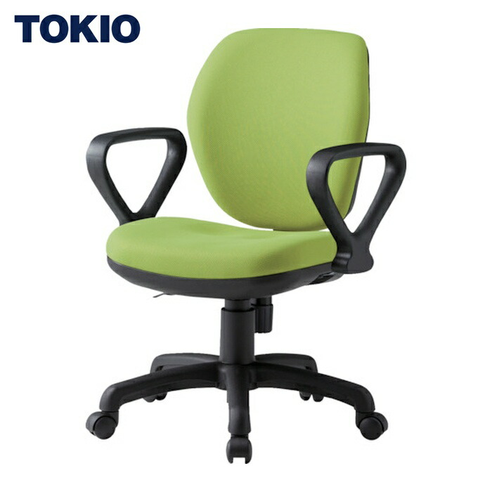 TOKIO オフィスチェア ループ肘付 モスグリーン (1脚) FST-77A-MG