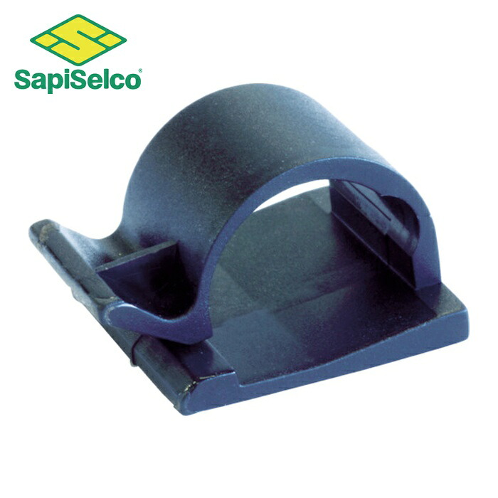 SapiSelco GAN.3MT.403 ケーブル固定クリップ 粘着タイプ 16mm 黒 (100個) (1袋)