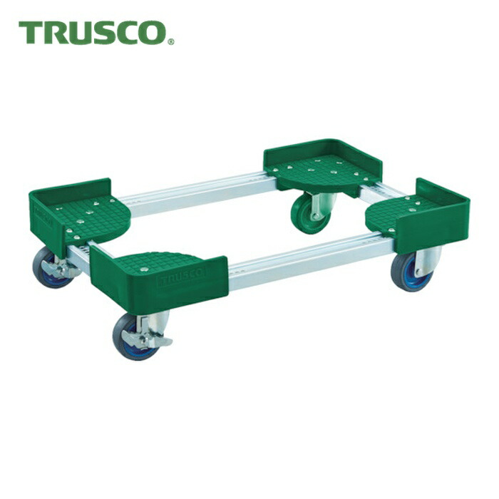 トラスコ TRUSCO 伸縮式コンテナ台車 内寸400-500X600-700 AC ストッパー付 (1台) FCD-4060-ALG-S