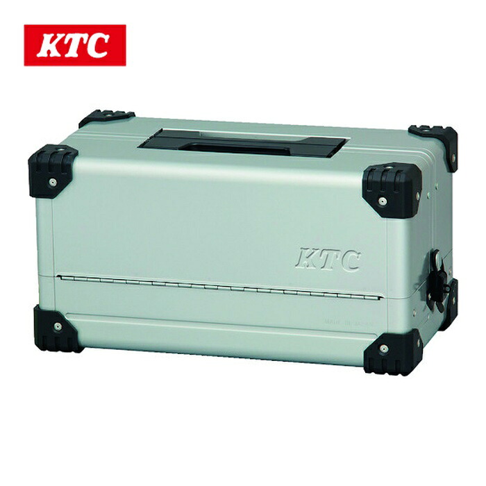 KTC 京都機械工具 EK-10A スチール写真製物の具箱 両開き金属元素入れもの(しろがね色) 間口440×奥ふかさ233×高さ230粍 (1個) 工具箱-花・ガーデン・DIY