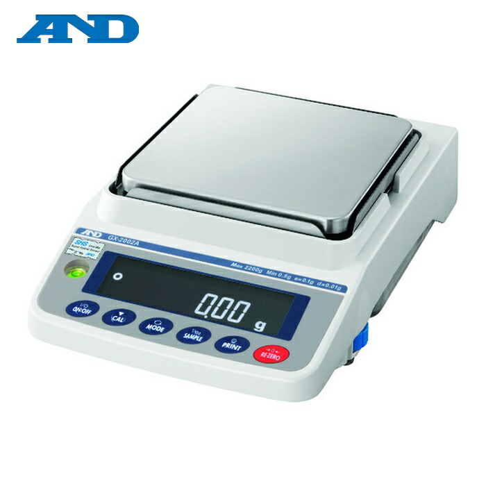 A\u0026D エーアンドディ GX2002A 汎用陰電子天びん 内蔵重り付き添い人 2200g/0.01g (1台)