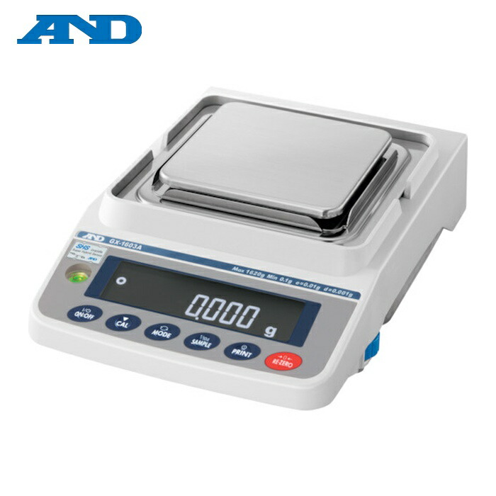 A\u0026D エーアンドディ GX1603A 汎用陰電子天びん 内蔵風鎮付き添い人 1620g/0.001g (1台)