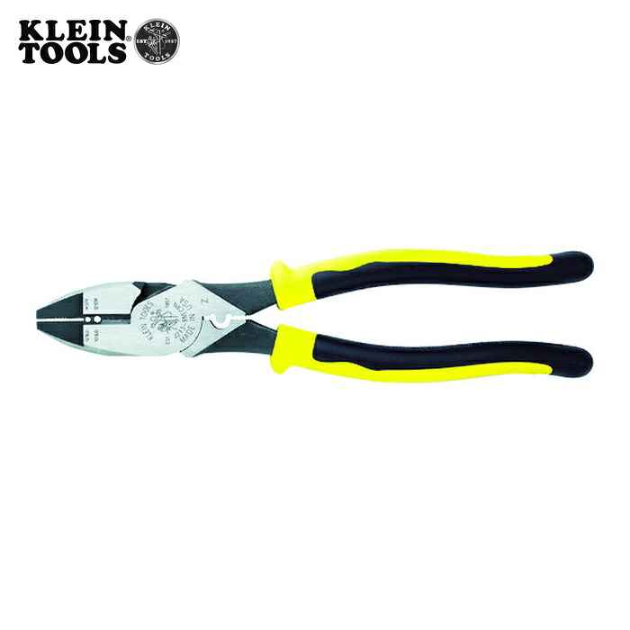 KLEIN TOOLS J2139NECRN 圧着ペンチ 偏芯タイプ コンフォートハンドル 250mm ワイヤーストリップ機能付 (1丁)