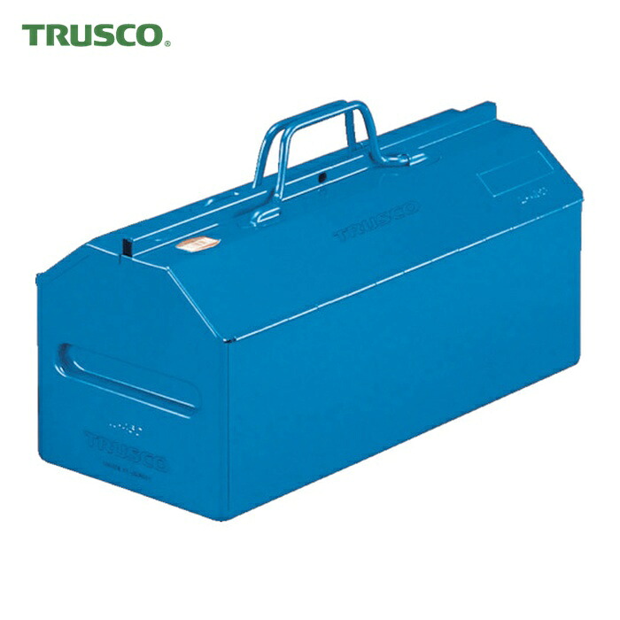 トラスコ TRUSCO 山型中皿付手道具箱 533X212X260 青色 (1個) L-530-B