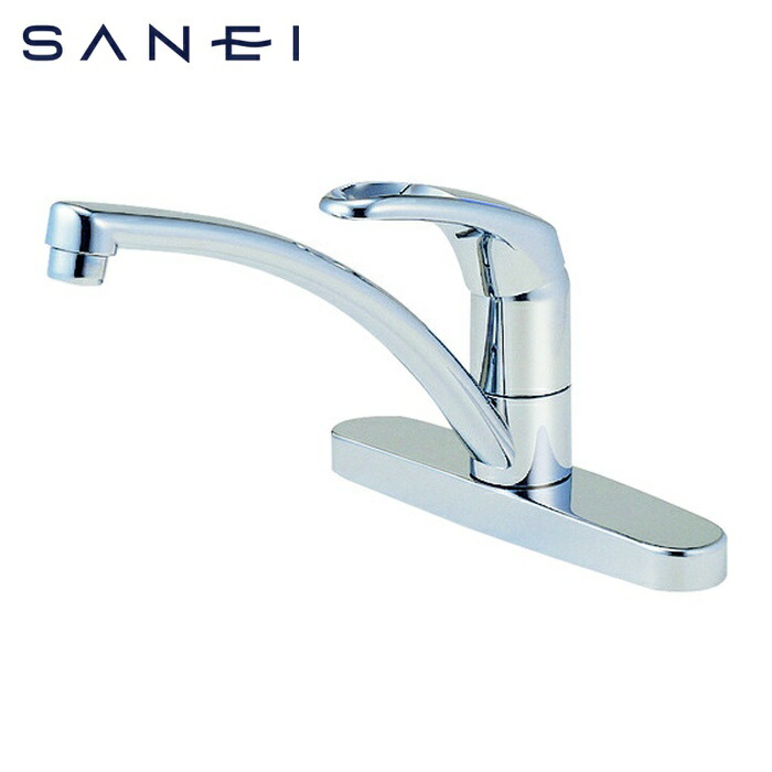 楽天市場】SANEI シングル台付混合栓 品番：K77CEV-13 水栓 キッチン
