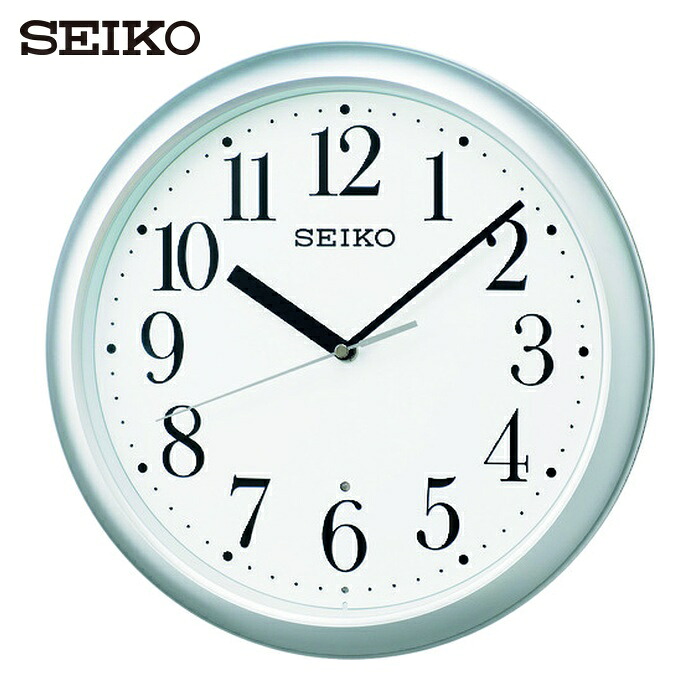 SEIKO スタンダード電波掛時計 KX218S 銀色 直径305mm (1個) KX218S