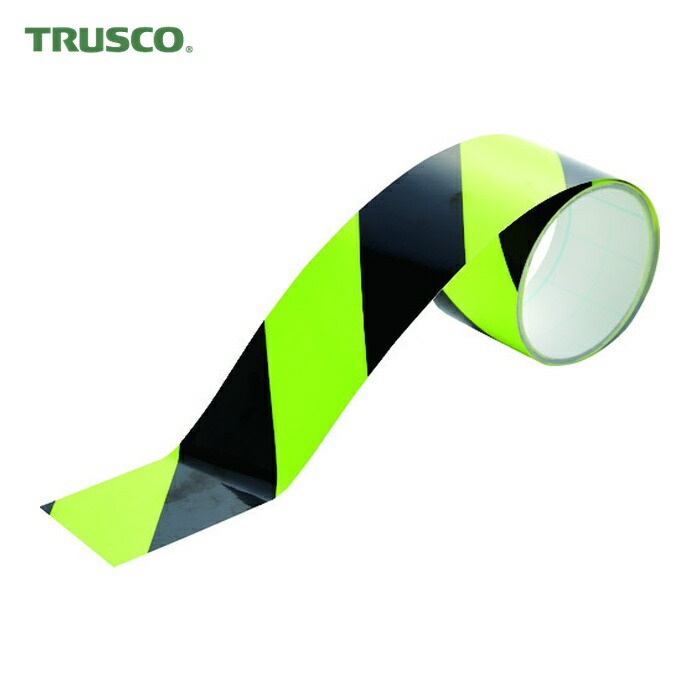 トラスコ TRUSCO 蛍光トラ柄ラインテープ50mmx10m イエローxブラック (1巻) KTL5010YBK 4,958円