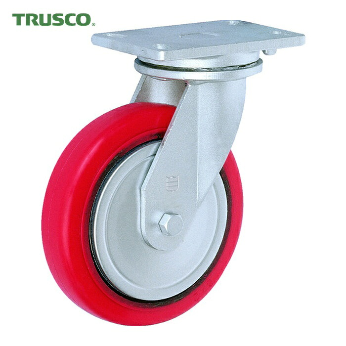 トラスコ TRUSCO 掛け目キャスター 自在 200MM 耐湿ウレタン拷問台400KGF (1個) HR/HM200400PCI-TG
