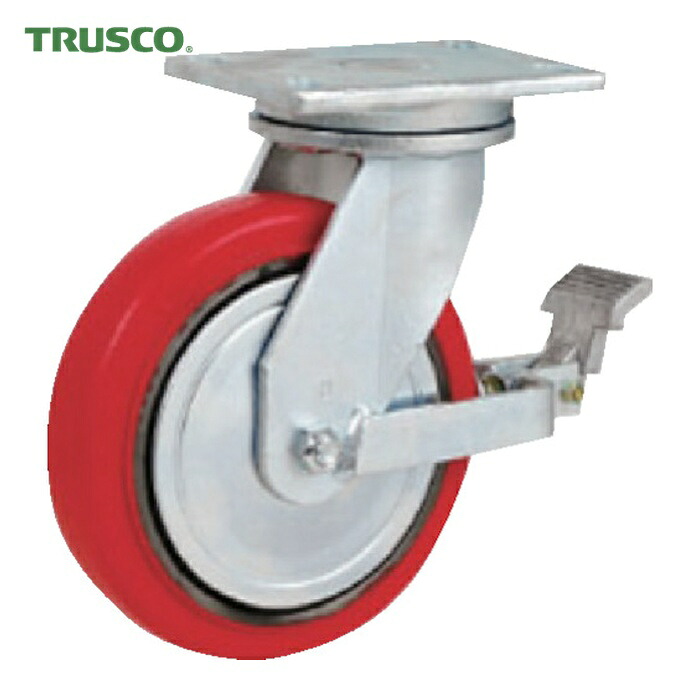 トラスコ TRUSCO 掛け目キャスター 自在SP付 100MM 耐湿ウレタン拷問台320KGF (1個) HR/HM100320PCI-TG-WB