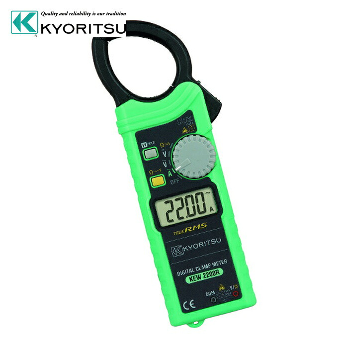 共立灯し火表示計器 KEW2200R 遣り取り電流位置づける用クランプメータ(RMS) (1台)