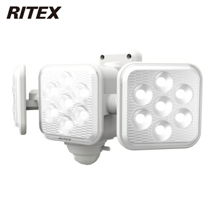 RITEX ムサシ 5W3灯 フリーアーム式 LED乾電池センサーライト (1台) LED-320