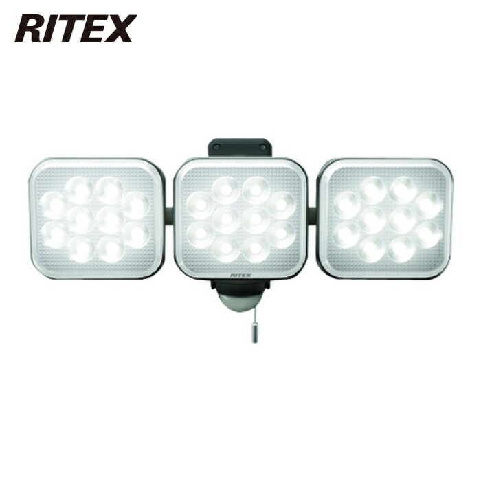 RITEX ムサシ 14W3灯無償性手式LED感知器ともし火 (1台) LED-AC3042 防犯関連グッズ-日用品雑貨・文房具・手芸-防犯センサー