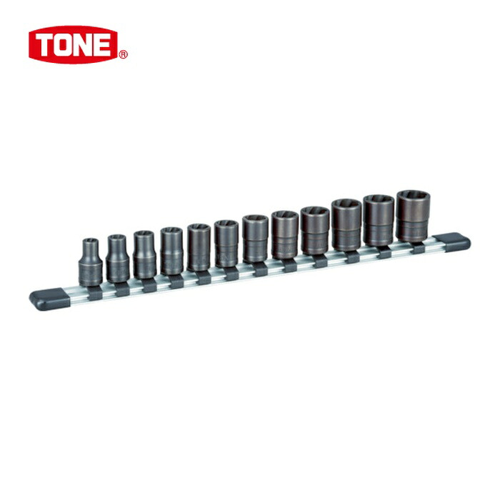 TONE トネ HTR312 トルネードソケットセット(ホルダー付) 12pcs (1S)|工具ランドこだわり館