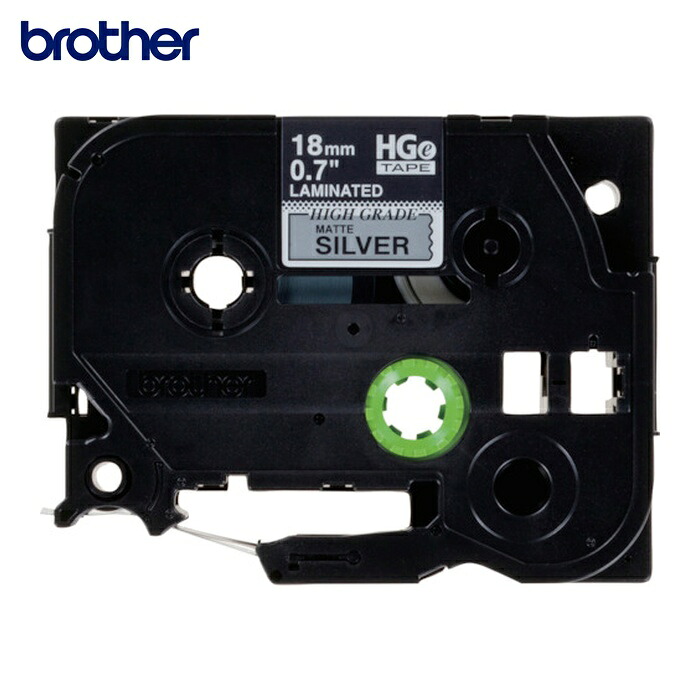 ブラザー brother HGE-M941V HGEテープ 黒文字/銀(つや消し)/18mm (1Pk)