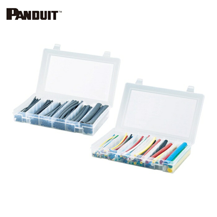 パンドウイット PANDUIT KP-HSTT1 熱収縮チューブ キットボックス サイズコンビネーション 黒 (1S)