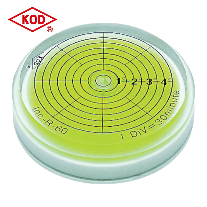 KOD INC-R135 角度計付丸型アイベル気泡管水準器器 INC-R (1個)