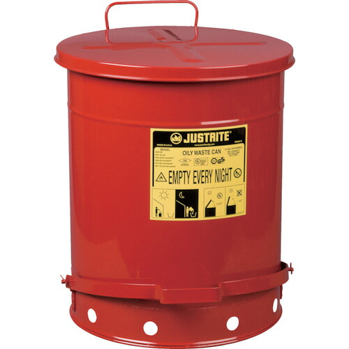 ジャストともし火 J09500 オイリーウエスト缶 14gal (1個) インテリア・寝具・収納-ゴミ箱