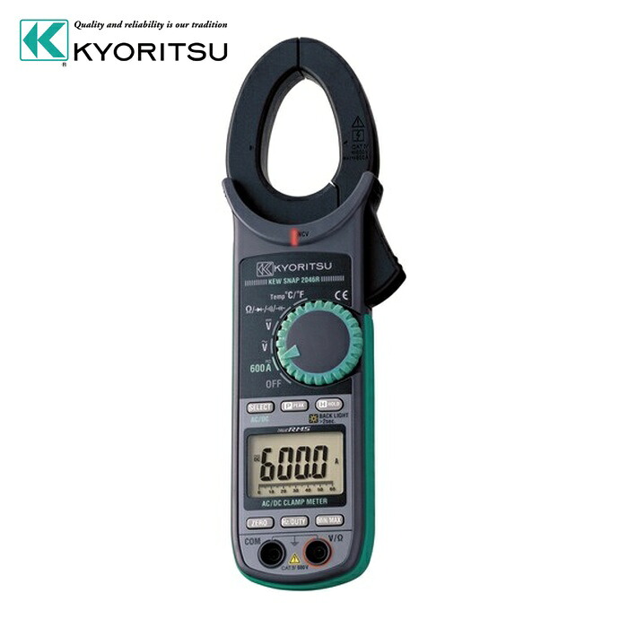共立明かり表示計器 KEW2046R 2046R AC/DCクランプメータ(RMS) (1台)