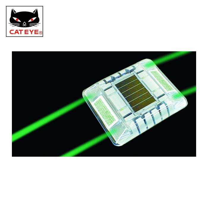 キャットアイ CATEYE ルミナスアイ・マイティ ソーラー式常灯 両面 緑 (1個) LE-260-2G