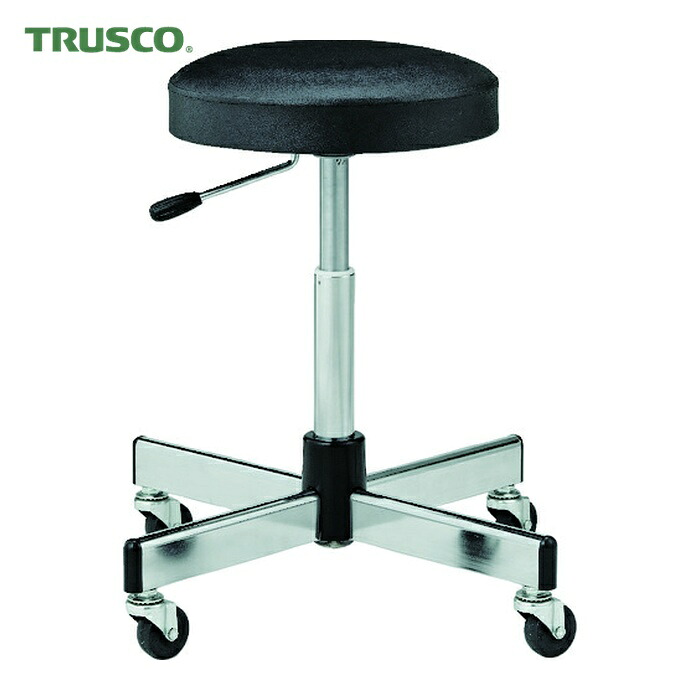 トラスコ TRUSCO 作業用チェア ガス調整式 Φ315XH450ー620 ブラック (1脚) L-60GC｜工具ランドこだわり館 14,826円