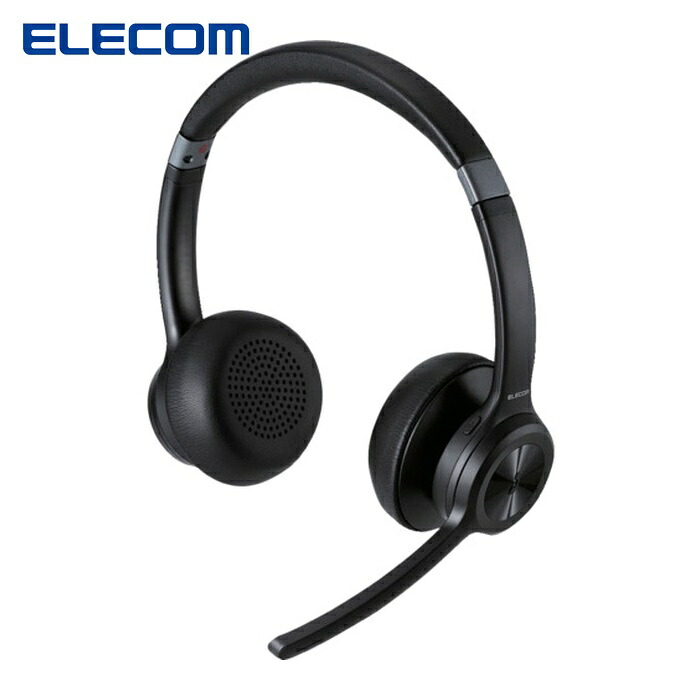 エレコム ELECOM LBT-HSOH20BK Bluetooth対応ヘッドセット ノイズリダクションマイク機能付き ブラック (1個)