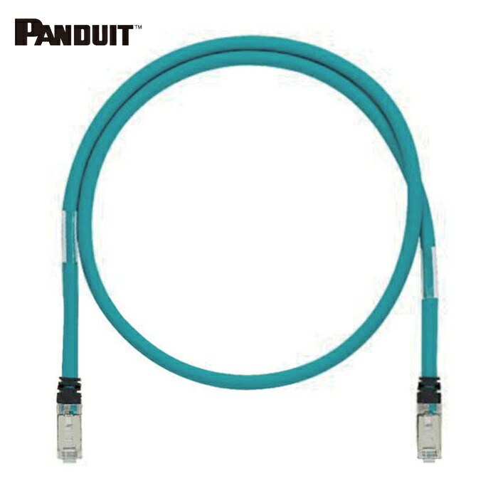 パンドウイット PANDUIT ISTPHCH0.3MTL CAT5E 高ノイズ対応産業用LANケーブル 緑青 0.3m (10本)