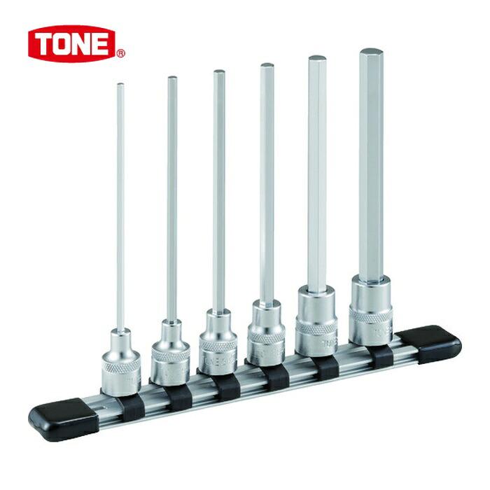 TONE トネ HH306LL 超ロングヘキサゴンソケットセット(ホルダー付)6pcs (1S)
