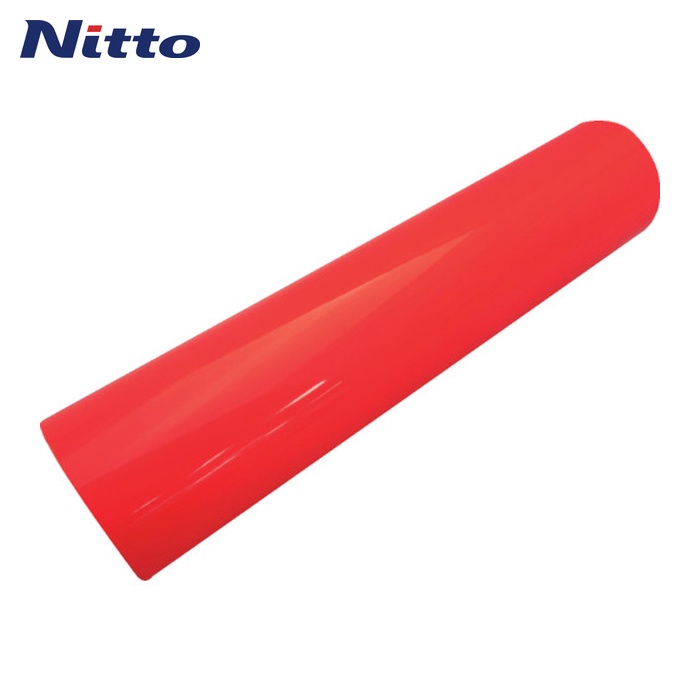 日東エルマテ 蛍光テープ 400mm×5m レッド (1巻) LK-400R
