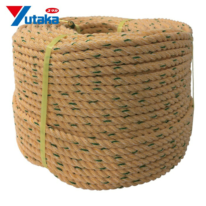 ユタカメイク 荷縄 KP荷縄巻き 16φ×200m (1巻) K16-200