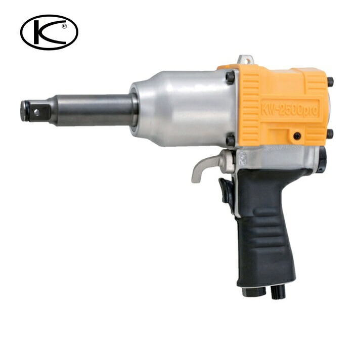 空研 KW-2500PRO-3 3/4インチSQ3インチロング超軽量N型中型エアインパクトレンチ(19mm角) KW-2500pro-3 (1台)