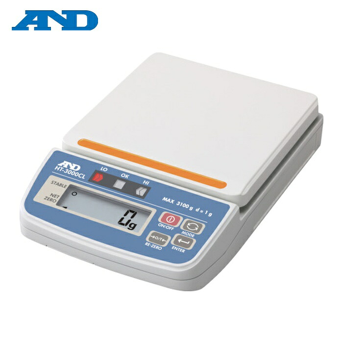 A&D エーアンドディ HT3000CL コンパレータライトつきデジタルはかり HT3000CL (1台)|工具ランドこだわり館