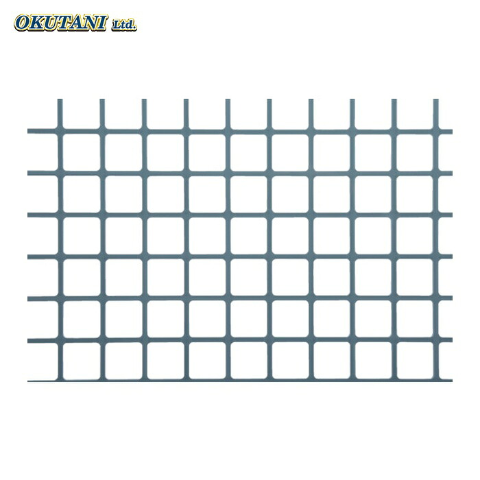 OKUTANI 奥谷金網 樹脂パンチングメタル 2.0T×角孔20×P23 910×910 グレー (1枚) JP-PVC-T2S20P23-910X910/GRY|工具ランドこだわり館