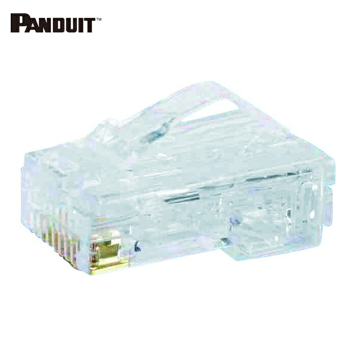 パンドウイット PANDUIT MP528-C カテゴリ5E 細径ケーブル用モジュラープラグ AWG28単線・撚線 100 個入 MP528-C (1袋)