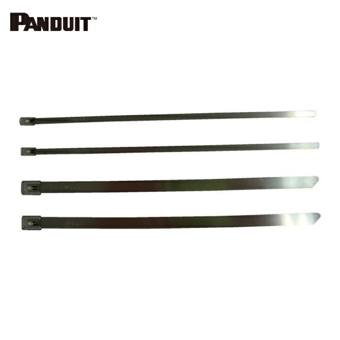 パンドウイット PANDUIT MLT15S-Q MLT印字機 自動小銃鍵を掛ける式ステンレススチールバンド SUS304 幅4.6粍 長さ1250粍 25本入 MLT15S-Q (1袋)
