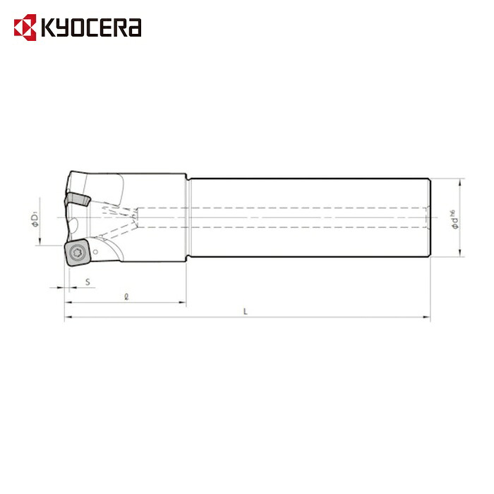 京セラ KYOCERA MFH40-S32-10-4T-250 高送りカッタ MFH Harrier エンドミル(SOMT10タイプ)ロングシャンク 刃径40mm 刃数4枚 全長250mm シャンク径32mm (1本)｜工具ランドこだわり館
