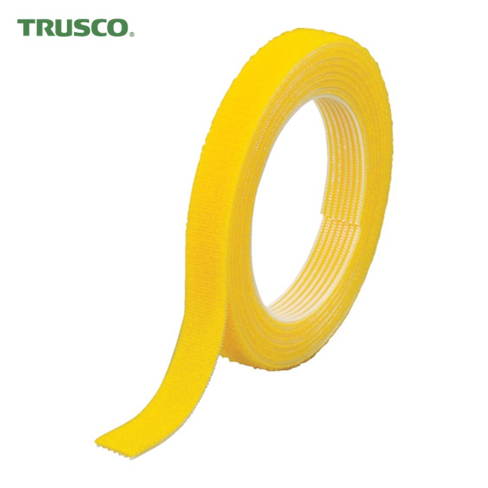 トラスコ TRUSCO マジックバンド[[R下]]結束テープ両面 幅40mmX長さ30m黄 (1巻) MKT-40W-Y
