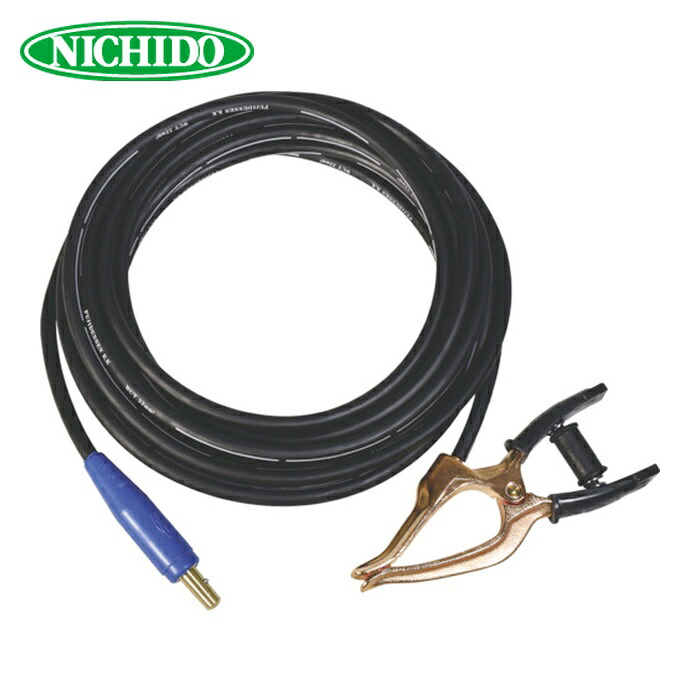 日動工業 NICHIDO NA-EJ5 アースクリップ(オスジョイント付) 5m WCT22sq (1本)