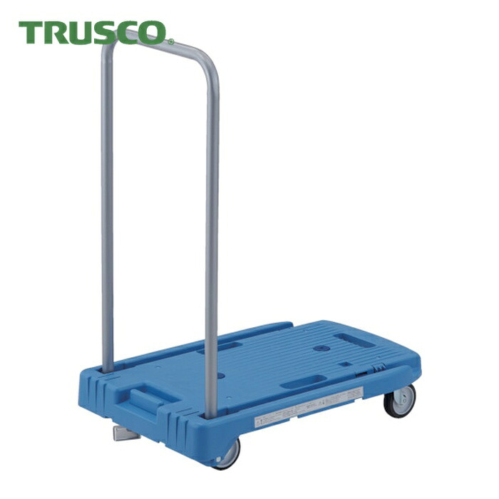 トラスコ TRUSCO 樹脂台車 こまわり君 省音G車輪 600X390 ブルー 樹脂ストッパー付 (1台) MP-6039N2-B-JS