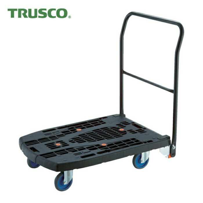 トラスコ TRUSCO 樹脂台車 カルティオビッグフラット 回転 900X600 黒 (1台) MPK906-F2-BK