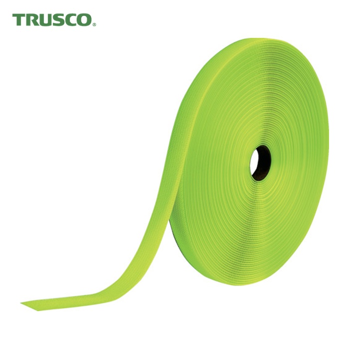トラスコ TRUSCO フリーマジック[[R下]]結束テープ片面蛍光イエロー25mm25m (1巻) MKT-25B-LY